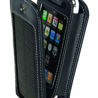 Wagan 2561 Exec Duo-Solar iPhone Charger/Leather Case