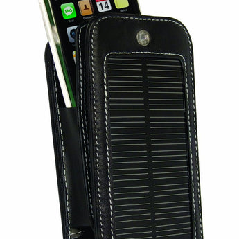 Wagan 2561 Exec Duo-Solar iPhone Charger/Leather Case