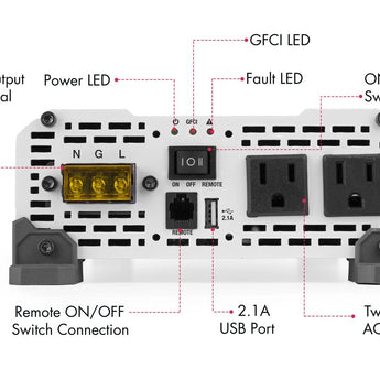Wagan Pure Line 1000W Pure Sine Inverter (ETL) - 24V