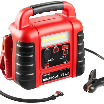 Wagan Tech JumpBoost V6 Air - 1000 Amp Jump Starter with 260 PSI Air Compressor - 200 Lumen LED Work Light - 15Ah SLA Battery (7552)