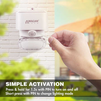 Wagan Solar Wall Light - 2000 Lumens - Includes Li-ion Battery Pack - White