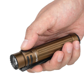 Olight Warrior Mini 3 Rechargeable LED Flashlight - 1750 Lumens - Includes 1 x 18650 - Black, Forest Gradient, Midnight Horizon, Desert Tan, or Zombie Green
