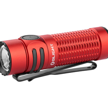 Olight Warrior Nano Rechargeable LED Flashlight - 1200 Lumens - Includes 1 x 18350 - Black or Red