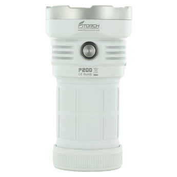 Fitorch P200 USB-C Rechargeable LED Search Light - 14000 Lumens - Includes 1 x 3.6V 24000mAh 46800 - Black or White