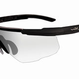 Wiley X Saber Advanced Changeable Sunglasses with High Velocity Protection - Matte Black Frame with Clear Lenses (303)