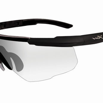 Wiley X Saber Advanced Changeable Sunglasses with High Velocity Protection - Matte Black Frame with Clear Lenses (303)