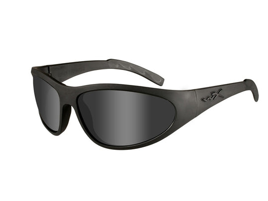 Wiley X Romer II Advanced Changeable Sunglasses Rx Ready with High Velocity Protection - Matte Black Frame with Smoke Grey - Clear - Light Rust Lens Kit (1006)