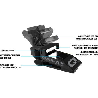 QuiqLite X2 USB Rechargeable White and White LED Light - 200 Lumens - Uses Built-in Li-ion Battery Pack