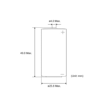 Xeno XL-145F-AX C-cell 8500mAh 3.6V Lithium Thionyl Chloride (LiSOCI2) Battery with Axial Leads - Bulk