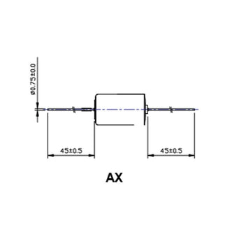 Xeno XL-145F-AX C-cell 8500mAh 3.6V Lithium Thionyl Chloride (LiSOCI2) Battery with Axial Leads - Bulk