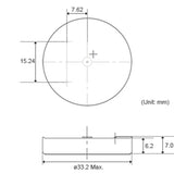 Xeno XL-210F Wafer 1/10 D Cell 1000mAh 3.6V 1A Lithium Thionyl Chloride (LiSOCI2) Battery