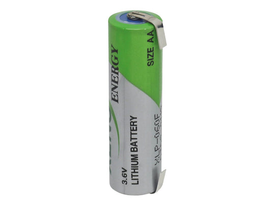 Xeno XLP-060F AA/ER14505 2400mAh 3.6V Battery Vertical View With Tabs