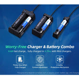 XTAR 14500 1200mAh 3.7V Protected 2.8A Lithium Ion (Li-ion) Button Top Battery