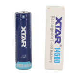 XTAR 14500 800mAh 3.7V Protected Lithium Ion (Li-ion) Button Top Battery - Boxed