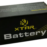 XTAR RCR123A / 16340 650mAh 3.6V Protected Lithium Ion (Li-ion) Button Top Battery - Boxed