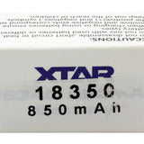 Xtar IMR 18350 850mAh 3.7V Protected High-Drain 4.25A Lithium Manganese (LiMn2O4) Button Top Battery - Boxed