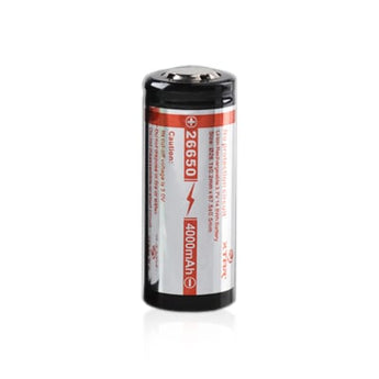 Xtar 26650 4000mAh 3.7V Protected Lithium Ion (Li-ion) Button Top Battery - Boxed (XTAR-26650-4000MAH)