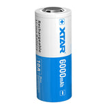 XTAR 26650 6000mAh 3.6V 10A Protected Lithium Ion (Li-ion) Button Top Battery - Boxed