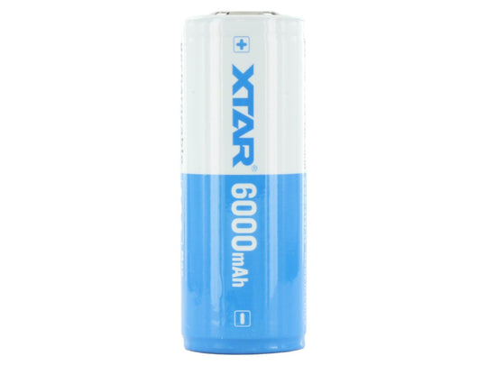 XTAR 26650 6000mAh 3.6V 10A Protected Lithium Ion (Li-ion) Button Top Battery - Boxed