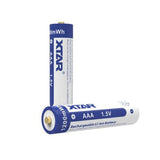 XTAR AAA 750mAh / 1200mWh 1.5V Rechargeable Protected Lithium-Ion Lithium Nickel Manganese Cobalt Oxide (LiNiCoMnO2) Button Top Battery - Bulk