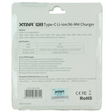 XTAR FC2 2-Channel Smart Charger for Li-ion, Ni-Cd, and NiMH Batteries - Includes Micro-USB Cable