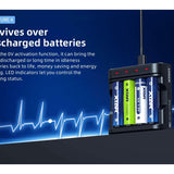 XTAR L4 4-Bay Smart Charger for NiMH and Li-ion AA and AAAs