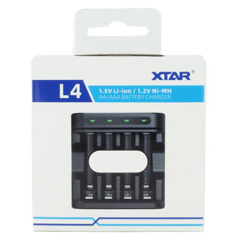 XTAR L4 4-Bay Smart Charger for NiMH and Li-ion AA and AAAs