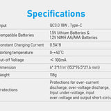 XTAR L8 8-Bay Smart Charger for NiMH and Li-ion AA and AAAs