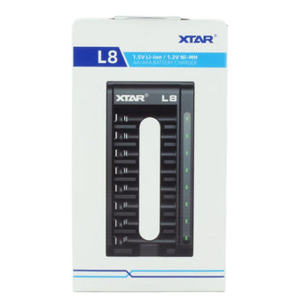 XTAR L8 8-Bay Smart Charger for NiMH and Li-ion AA and AAAs
