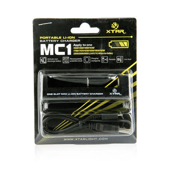 XTAR MC1 Portable Li-ion Battery Charger - Charges 10440, 14500, 14650, 16340, 17500, 17670, 18350, 18500, 18650, 18700, 22650, 25500, 26650