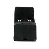 XTAR MC2 2-bay USB Portable Li-ion Battery Charger with Cable - Charges 18650, 18500, 14500, 16340, 26650