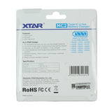 XTAR MC2 2-bay USB Portable Li-ion Battery Charger with Cable - Charges 18650, 18500, 14500, 16340, 26650