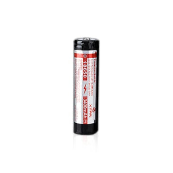 Xtar Panasonic NCR 18650 3400mAh 3.6V Protected High-Drain 4.87A Lithium Ion (Li-Ion) Button Top Battery - Boxed (AB001021)