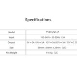 XTAR C451C 45W USB-C Wall Adapter 3A for US 120V - Cable not included