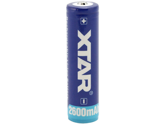 Xtar Samsung ICR 18650 2600mAh 3.7V Protected High-Drain 5.2A Lithium Ion (Li-ion) Button Top Battery - Boxed
