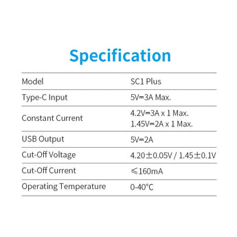 XTAR SC1 Plus Portable USB Single Bay Battery Charger