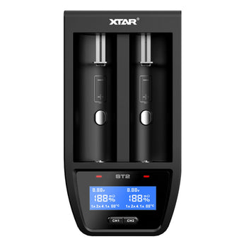 Xtar ST2 2-Channel Quick Charger with LCD Screen for Li-ion