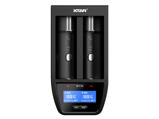 Xtar ST2 2-Channel Quick Charger with LCD Screen for Li-ion