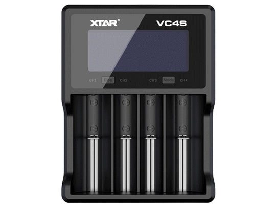 XTAR VC4S 4-Channel Smart Charger with LCD Screen for Li-ion