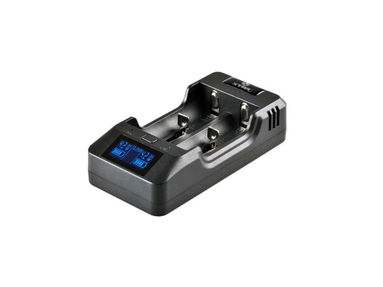 XTAR VP2 2-bay Li-ion/Li-Po Battery Charger - Charges 10440, 14500, 14650, 16340, 17500, 17670, 18350, 18500, 18650, 18700, 22650, 25500, and 26650