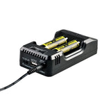 XTAR VP2 2-bay Li-ion/Li-Po Battery Charger - Charges 10440, 14500, 14650, 16340, 17500, 17670, 18350, 18500, 18650, 18700, 22650, 25500, and 26650