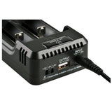 XTAR VP2 2-bay Li-ion/Li-Po Battery Charger - Charges 10440, 14500, 14650, 16340, 17500, 17670, 18350, 18500, 18650, 18700, 22650, 25500, and 26650