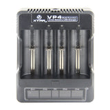 XTAR VP4 4-Bay Smart Battery Charger with LCD Digital Display - Charges 10440, 16340, 14500, 14650, 17670, 18350, 18500, 18650, 18700 or 2x 22650, 25500, and 26650 3.6/3.7V Li-ion Batteries