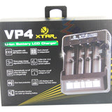 XTAR VP4 4-Bay Smart Battery Charger with LCD Digital Display - Charges 10440, 16340, 14500, 14650, 17670, 18350, 18500, 18650, 18700 or 2x 22650, 25500, and 26650 3.6/3.7V Li-ion Batteries