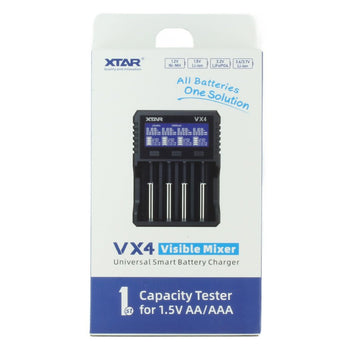Xtar VX4 Visible Mixer 4-Bay Smart Charger - With or Without PD20W Adapter