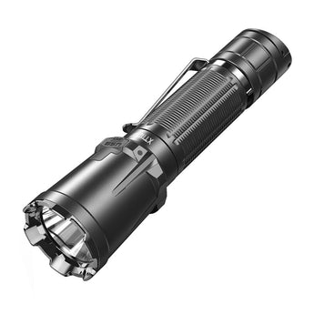 Klarus XT11GT Pro V2.0 USB-C Rechargeable Tactical LED Flashlight - Luminus SST-70 - 3300 Lumens - Uses 2 x CR123A or 1 x 18650 (Included) - Black or Wolf Grey