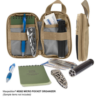 Maxpedition Micro Pocket Organizer  (MAXPEDITION-0262) - Black, OD Green, or Khaki