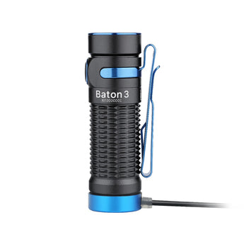 Olight Baton 3 Rechargeable LED Flashlight - 1200 Lumens - Luminus SST40 - Includes 1 x 16340 - Available in Black, Red, and Limited Edition Colors - Standard or Premium