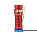 Olight Baton 3 Rechargeable LED Flashlight - 1200 Lumens - Luminus SST40 - Includes 1 x 16340 - Available in Black, Red, and Limited Edition Colors - Standard or Premium
