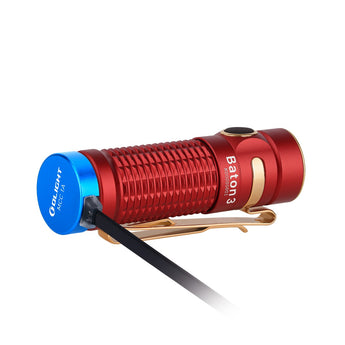 Olight Baton 3 Rechargeable LED Flashlight - 1200 Lumens - Luminus SST40 - Includes 1 x 16340 - Available in Black, Red, and Limited Edition Colors - Standard or Premium